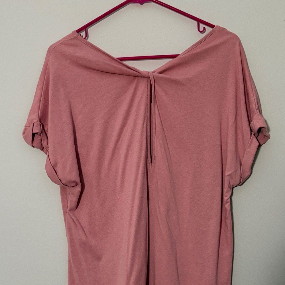 Pink V-Neck Tee - Picture 6 of 7